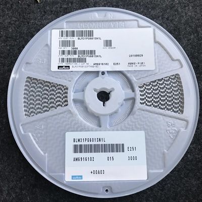 BLM31PG601SN1L 600Ω حبة الفيريت 1206 الحجم 3A التيار المشفر مقاومة عالية @ 100MHz AEC-Q200 -55 °C إلى + 125 °C