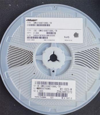 GMK316AB7106KL-TR 10μF 16V MLCC X5R 1206 ±10% Tol ESR منخفض -55°C إلى +85°C AEC-Q200