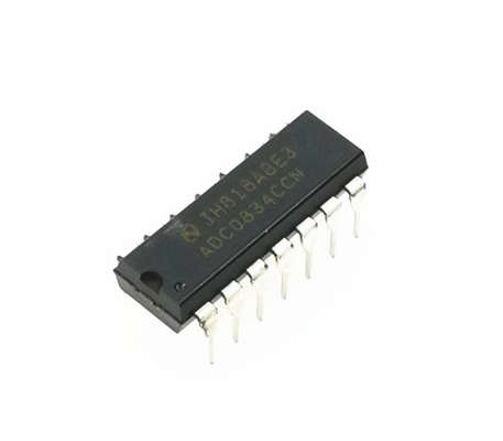 ADC0834CCN محول تناظري إلى رقمي 8 بت، 4 قنوات إدخال، جهد تغذية 5 فولت، إدخال/إخراج تسلسلي، استهلاك منخفض للطاقة، نطاق درجة حرارة التشغيل من 0 درجة مئوية إلى +70 درجة مئوية، واجهة سهلة مع المتحكم الدقيق، حل فعال من حيث التكلفة.