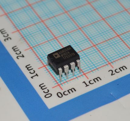 AD820AN Op-Amp 5MHz BW 16V/μs Slew Single/Dual Supply Low 1.8mA Current Rail-to-Rail Out -40°C~125°C 8-Pin DIP/SOIC الصناعية الدرجة