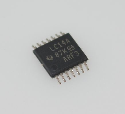 SN74LVC14APWR 6-قناة Schmitt-Trigger Inverter مع 1.65-5.5V Wide VCC 10ns Max tp 0.5μA القليل من ICC ± 24mA محرك الإخراج HBM ESD Protection TSSOP-14 حزمة and -40 °C إلى + 125 °C التصنيف