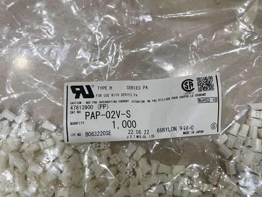 PAP-02V-S موصل ذو 2 وضعية بمسافة 2.0 مم، سلسلة PA، غلاف، طرف تجعيد، قفل إيجابي، مدمج، تصنيف 3 أمبير، 100 فولت تيار متردد للتطبيقات من سلك إلى لوحة والتطبيقات عالية الكثافة