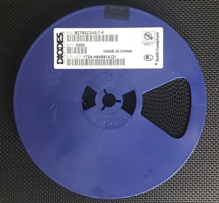 BZT52C3V0-7-F 3.0V صمام زينر 500mW طاقة ±5% تفاوت SOD-123 حزمة مصغرة تيار تسرب منخفض مثالي لتنظيم الجهد والحماية في الإلكترونيات المدمجة