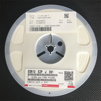 ESR10EZPJ391 390Ω 1W المقاومة الحساسة للتيار الحالي ± 5٪ التسامح 100ppm/°C TCR 0805 حزمة ESL / ESR منخفضة AEC-Q200 مؤهلة للتطبيقات السيارات والصناعية