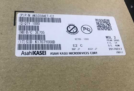 AK5358AET 24-بيت 96kHz ADC 102dB SNR طاقة منخفضة، I2S الخروج -40 °C إلى +85 °C 16-TSSOP المدمجة