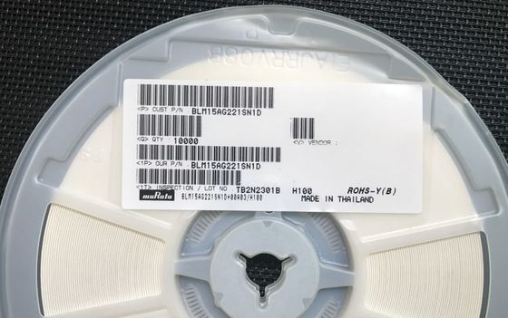BLM15AG221SN1D 220Ω Ferrite Bead 0402 (1005 متري) 1A التيار المسموح به مقاومة عالية @ 100MHz ، درجة حرارة واسعة -55 °C إلى +125 °C AEC-Q200