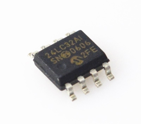 24LC32A-I/SN 32K I2C EEPROM 400kHz سرعة 1M كتابة دورات 2.5-5.5V نطاق 64 بايت صفحة الصناعية درجة طاقة منخفضة متوافقة مع RoHS مضغوطة حزمة SOIC-8
