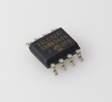 24LC32A-I/SN 32K I2C EEPROM 400kHz سرعة 1M كتابة دورات 2.5-5.5V نطاق 64 بايت صفحة الصناعية درجة طاقة منخفضة متوافقة مع RoHS مضغوطة حزمة SOIC-8