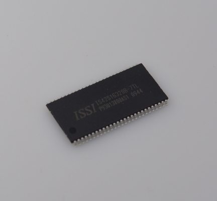 IS42S16320B-7TL SDRAM بكثافة 64 ميجابايت بسرعة 166 ميجاهرتز وتشغيل 3.3 فولت وتنظيم 16Mx16 وواجهة LVTTL ودرجة حرارة صناعية (-40 درجة مئوية ~ 85 درجة مئوية) وحزمة TSOP-II مدمجة وموثوقية عالية