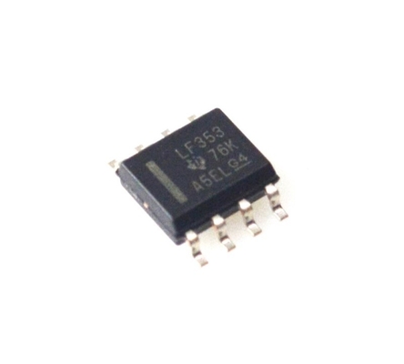 LF353DR مزدوج JFET Op-Amp 4MHz عرض النطاق الترددي ضوضاء منخفضة عائق المدخلات العالي نطاق إمدادات واسع (± 18 فولت) طاقة منخفضة معدل التشنج السريع إلى 99 / حزمة DIP - مثالية للدوائر الصوتية والدقة