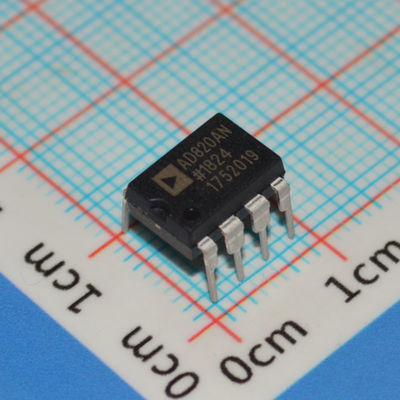 AD820AN Op-Amp 5MHz BW 16V/μs Slew Single/Dual Supply Low 1.8mA Current Rail-to-Rail Out -40°C~125°C 8-Pin DIP/SOIC الصناعية الدرجة