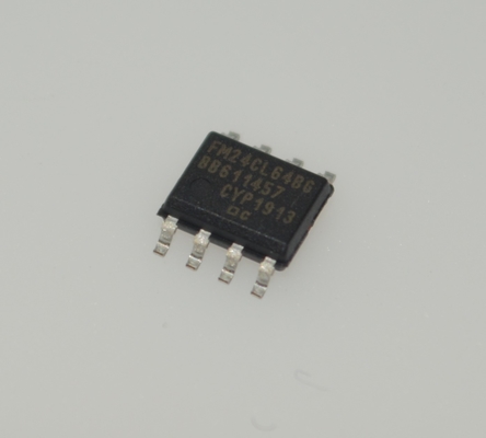 FM24CL64B-GTR ذاكرة وصول عشوائي متطايرة تسلسلية (F-RAM) بسعة 64 كيلوبت، مع قدرة تحمل غير محدودة، وزمن وصول 150 نانوثانية، وبدون تأخير في الكتابة، وواجهة I2C بتردد 1 ميجاهرتز، و10^14 دورة قراءة/كتابة، وتشغيل منخفض الطاقة، وإمداد 3.3 فولت، والاحتفاظ بالبيانات لمدة 40 عامًا.