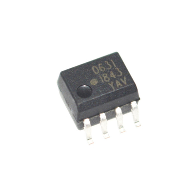 مُصغّر جدًا HCPL-0631-500E عالي الـ CMR 3.5kV/µs 10kV/µs عزل 1mA تيار منخفض درجة حرارة عالية 110 درجة مئوية عزل 5kV عالي السرعة 1MBd واسع Vcc 2.7-5.5V حزمة SOIC-8