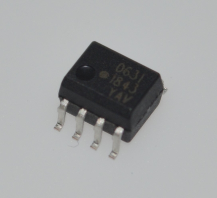 مُصغّر جدًا HCPL-0631-500E عالي الـ CMR 3.5kV/µs 10kV/µs عزل 1mA تيار منخفض درجة حرارة عالية 110 درجة مئوية عزل 5kV عالي السرعة 1MBd واسع Vcc 2.7-5.5V حزمة SOIC-8