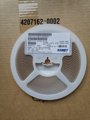 T491A105K025AT 1μF 25V مكثف التنتالوم 10% Tol A-Case 125 °C ESR منخفضة موثوقية عالية أداء مستقر للتطبيقات الصناعية والطبية للسيارات
