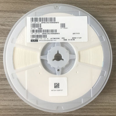 GRM0335C1H5R6BA01D 5.6pF ± 0.1pF 0402 MLCC مع 50V التصنيف C0G (NP0) كهربائي للاستقرار النهائي عامل Q مرتفع خسارة منخفضة للغاية خالية من الهالوجين وتعبئة شريط ولفل للتحليل للدوائر السيارات