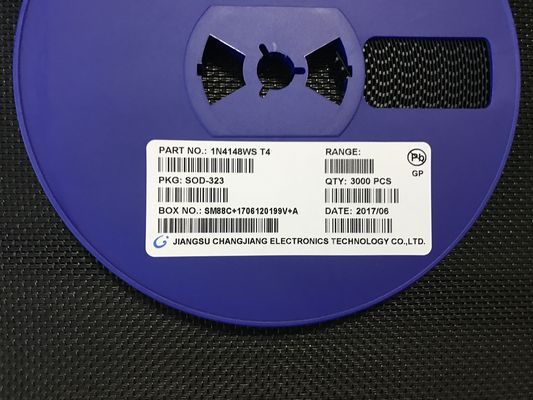 1N4148WS صمام ثنائي تبديل عالي السرعة بتقييم 100 فولت وتيار 150 مللي أمبير وسعة فائقة الانخفاض 2 بيكوفاراد وزمن استرجاع 4 نانوثانية وحزمة مصغرة SOD-323 مؤهلة AEC-Q101 لتطبيقات السيارات والأغراض العامة