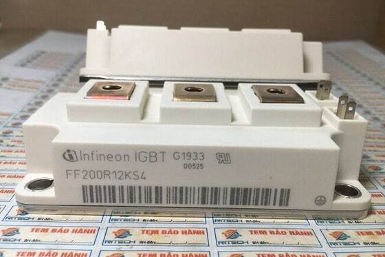 وحدة IGBT FF200R12KS4 1200V 200A منخفضة VCE(sat) متانة عالية ضد قصر الدائرة خسارة تبديل منخفضة عزل عالي لمحركات المحركات الصناعية ووحدات UPS عالية الطاقة