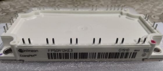 وحدة PIM IGBT FP50R12KE3 1200V 50A TRENCHSTOP™ IGBT3 ذات جهد VCE(sat) منخفض وفقد تبديل منخفض ومقوم مدمج ومكبح ولوح أساس نحاسي ومستشعر NTC لتطبيقات محركات الأقراص