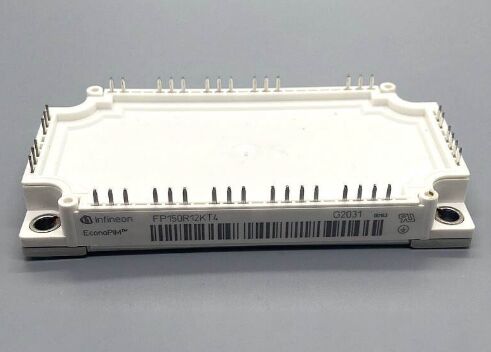 وحدة PIM IGBT FP100R12KT4 1200 فولت 100 أمبير TRENCHSTOP™ IGBT4 ذات جهد VCE(sat) منخفض 2.1 فولت، ومقوم مدمج، ومكبح، ولوح قاعدة نحاسي، ومقاومة NTC، وفقد تبديل منخفض لتطبيقات محركات الأقراص