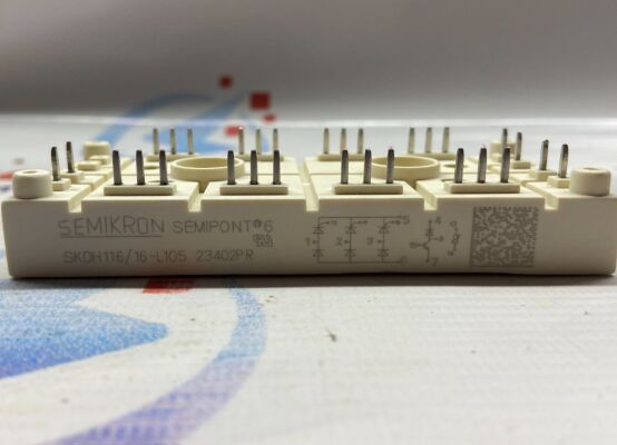 SKDH116/16-L105 1600V 116A IGBT Module 3-Phased Bridge Boost Chopper متكامل NTC High Surge Current 950A SEMIPONT6 حزمة Press-In Pin UL معتمدة لبرامج التشغيل اللاسلكية والحواسيب