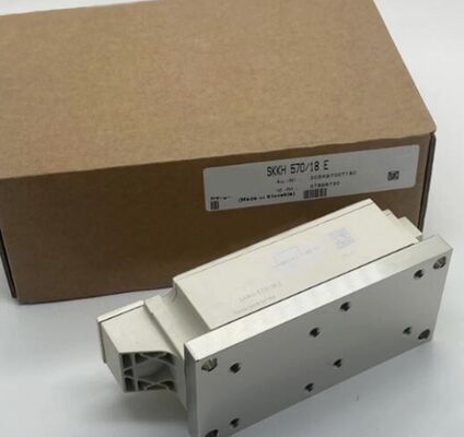 SKKH570/18E 1800 فولت 570 أمبير وحدة ثايرستور-دايود، بوابة تضخيم مزدوجة، جهد أمامي منخفض 1.44 فولت، تيار اندفاع 19 كيلو أمبير، قاعدة سيراميك AlN، نقاط ضغط، معتمد من UL لبادئات التشغيل اللينة