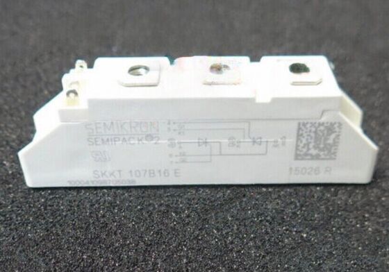 SKKT107B16E 1600V 107A وحدة ثايرستور مزدوجة VF منخفض 1.35 فولت 2.4kA موجة قاعدة سيراميك AlN نقاط ضغط SEMIPACK1 معتمدة من UL للمبتدئين الناعمين والمحركات