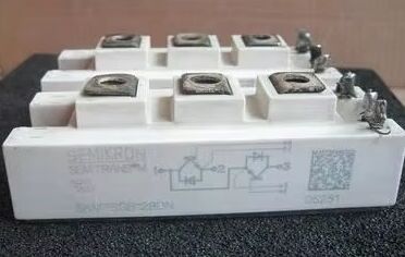 SKM75GB128DN 1200 فولت، 75 أمبير وحدة IGBT مزدوجة VCE(sat) منخفض 1.9 فولت تبديل سريع ديود مدمج 10 ميكروثانية قدرة SC حزمة SEMITOP2 دبابيس Press-Fit معتمدة من UL للمحركات والعواكس