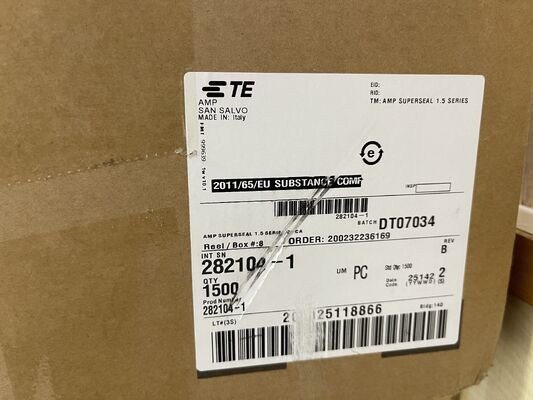 282104-1 موصل رأسي ذو 2 وضع، مسافة 5.0 مم، سلك إلى لوحة، فتحة عمودية، مغلف، قفل احتكاكي، مستقطب، UL 94V-0 لمزودات الطاقة والتحكم الصناعي